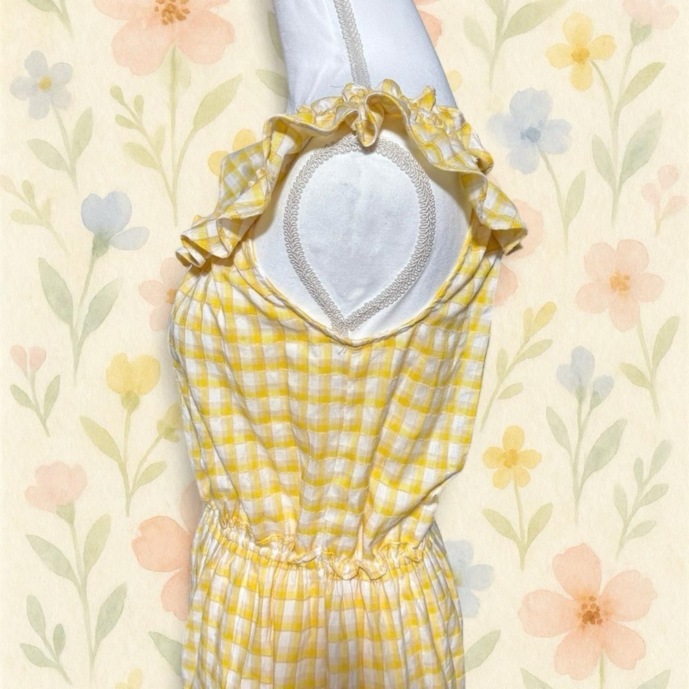 Max Studio Yellow Checkered Midi Dress - Picture 3 of 8
